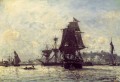 オンフルールの帆船 船の海景 ヨハン・バルトルト・ヨンカインド